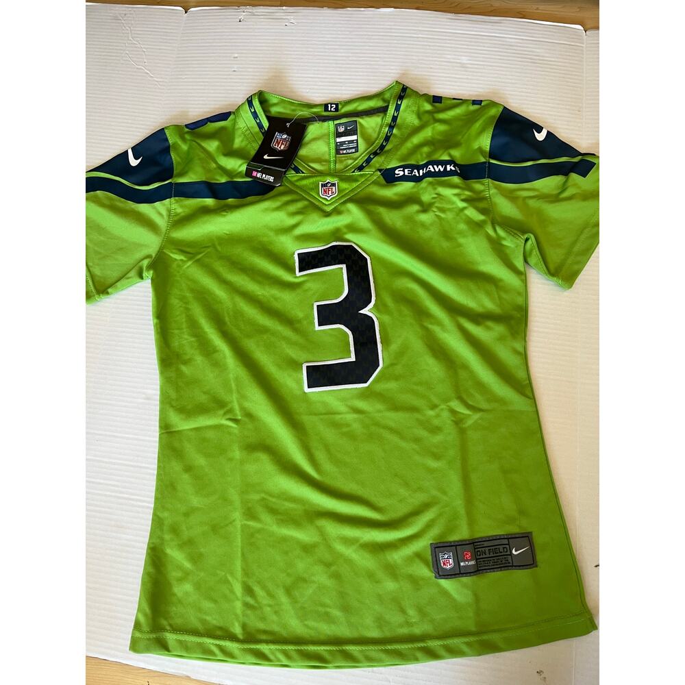 Nike Vapor Limited Russel Wilson Color Rush Neon Green GO Seahawks NFL Jersey XL